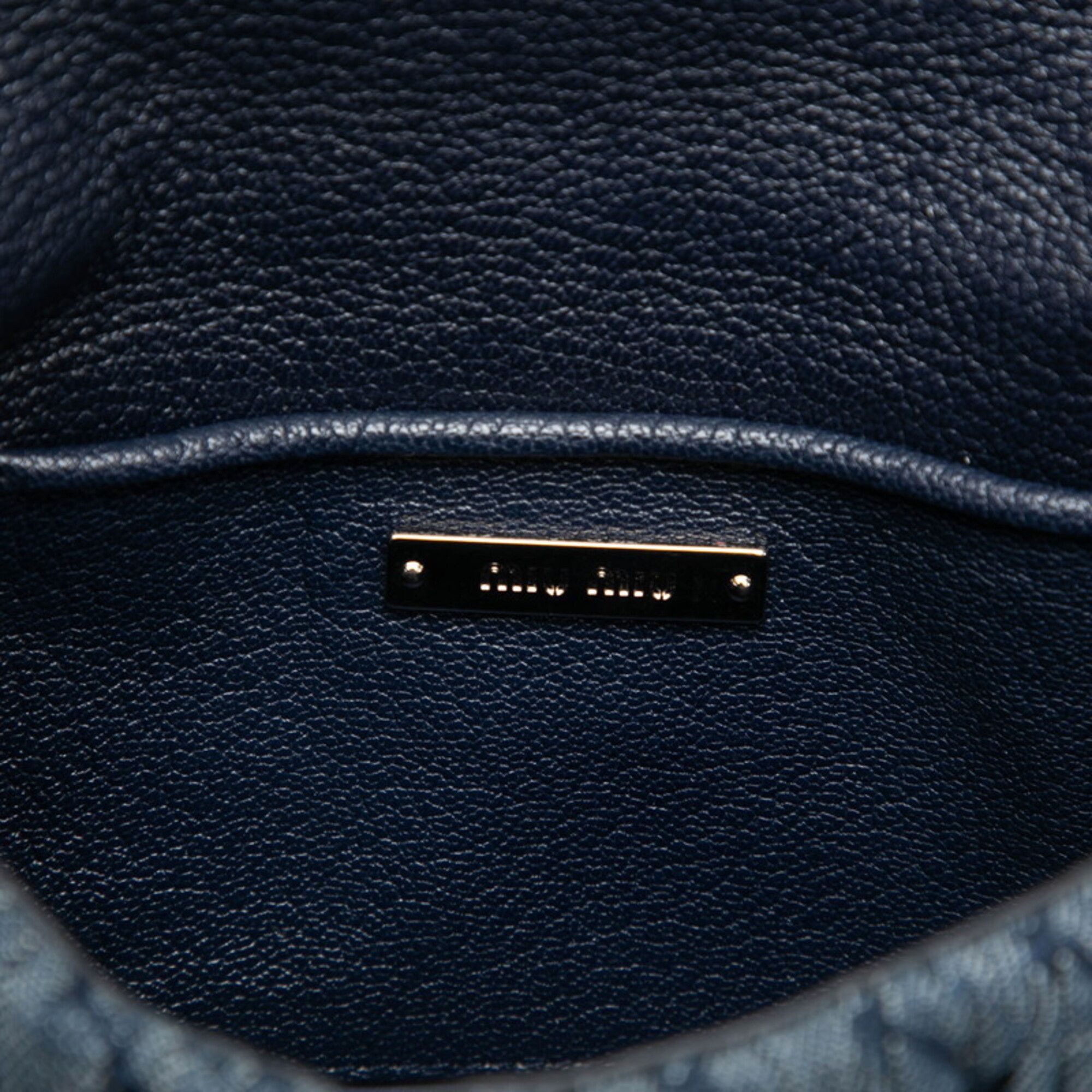 Denim Leather Shoulder Bag (Pre-Owned) - Miu Miu - Modalova