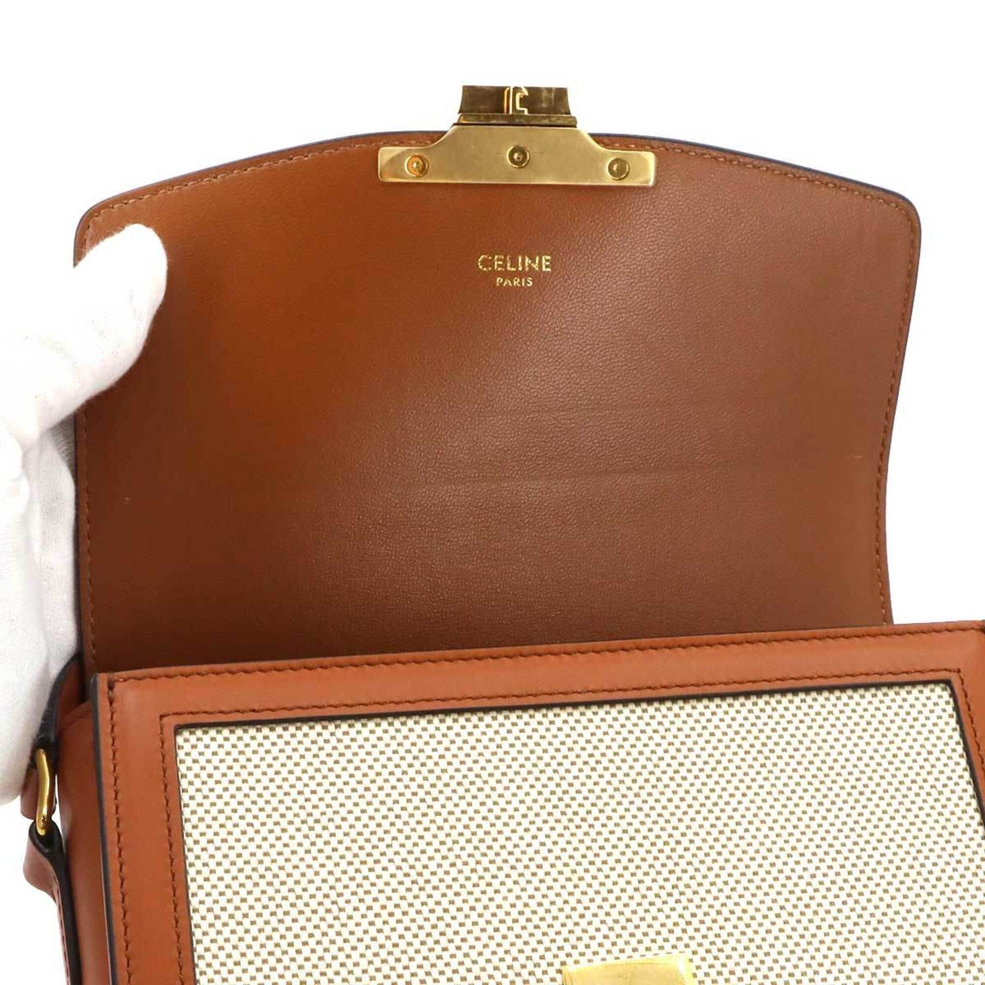Canvas Leather Handbag Shoulder Bag (Pre-Owned) - Celine - Modalova