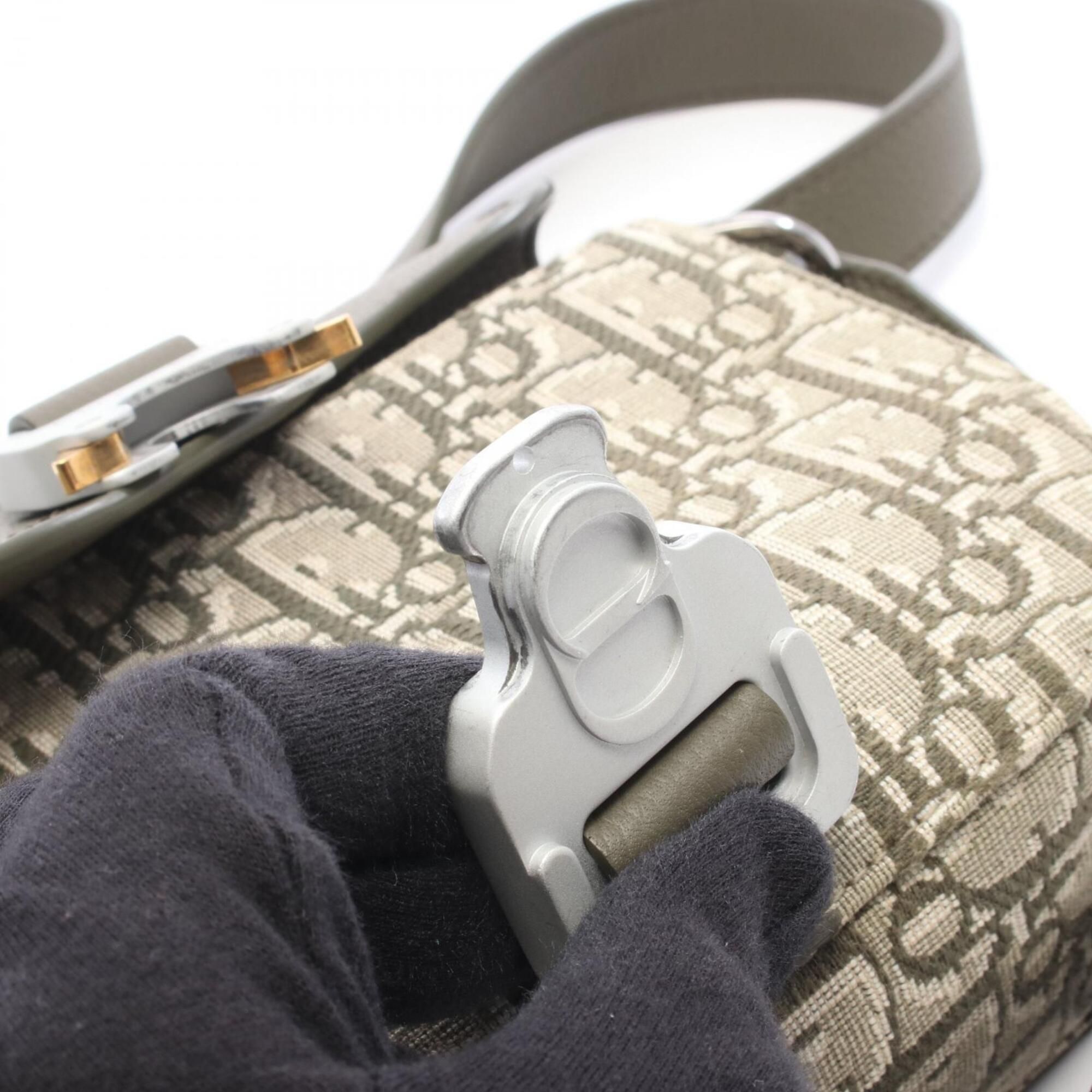 Canvas Leather Saddle Bag Shoulder Bag (Pre-Owned) - Christian Dior - Modalova