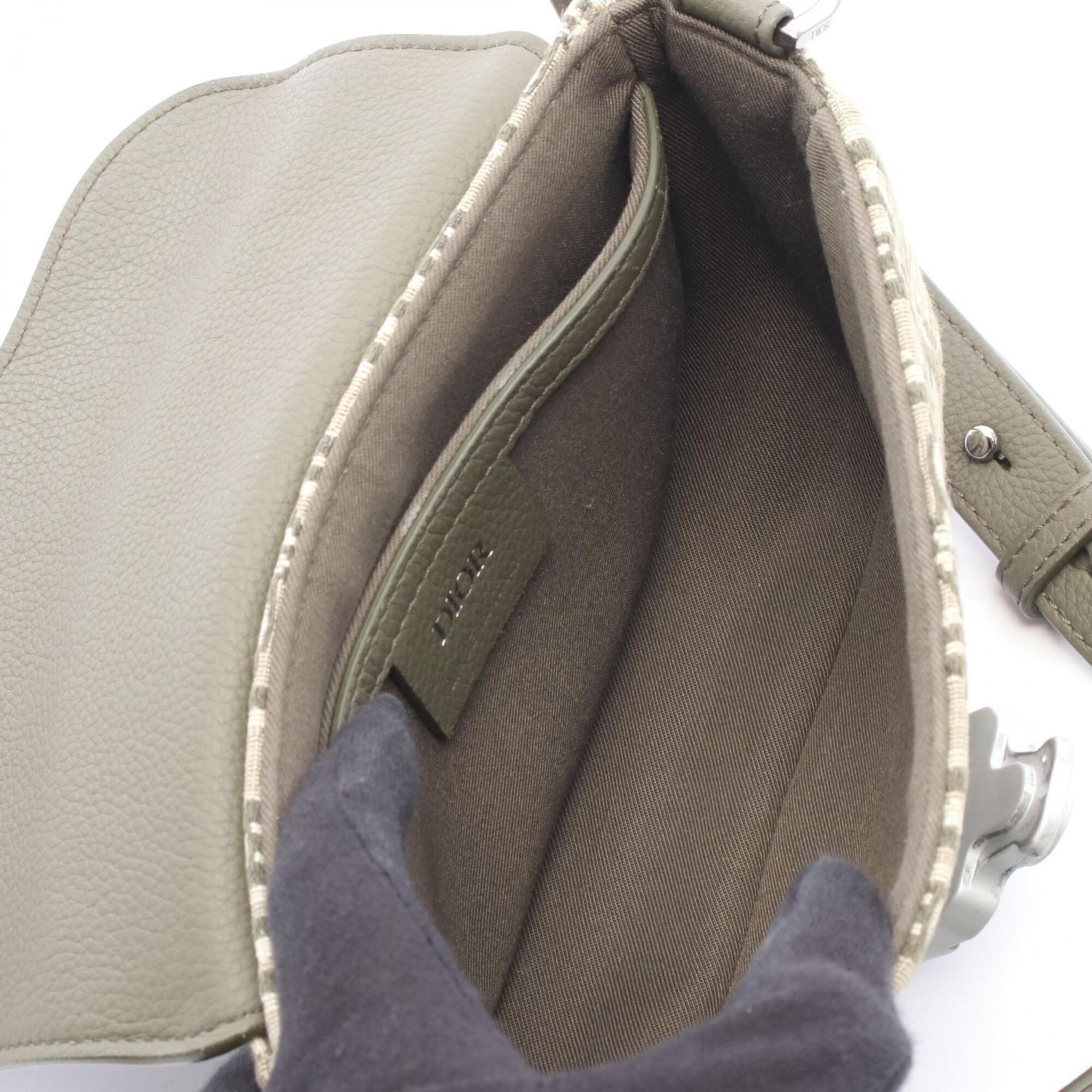 Canvas Leather Saddle Bag Shoulder Bag (Pre-Owned) - Christian Dior - Modalova