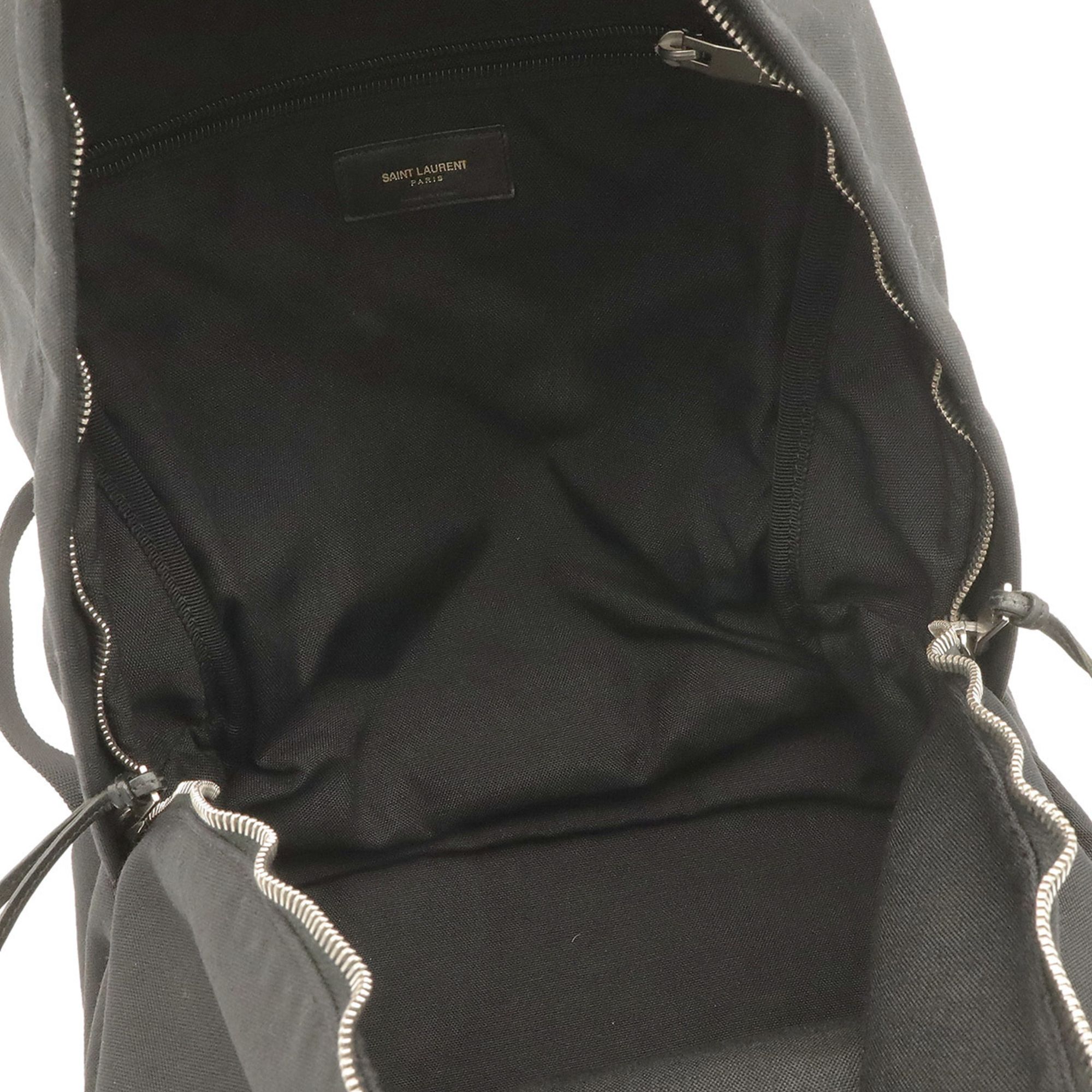 Canvas Leather Backpack (Pre-Owned) - Yves Saint Laurent - Modalova