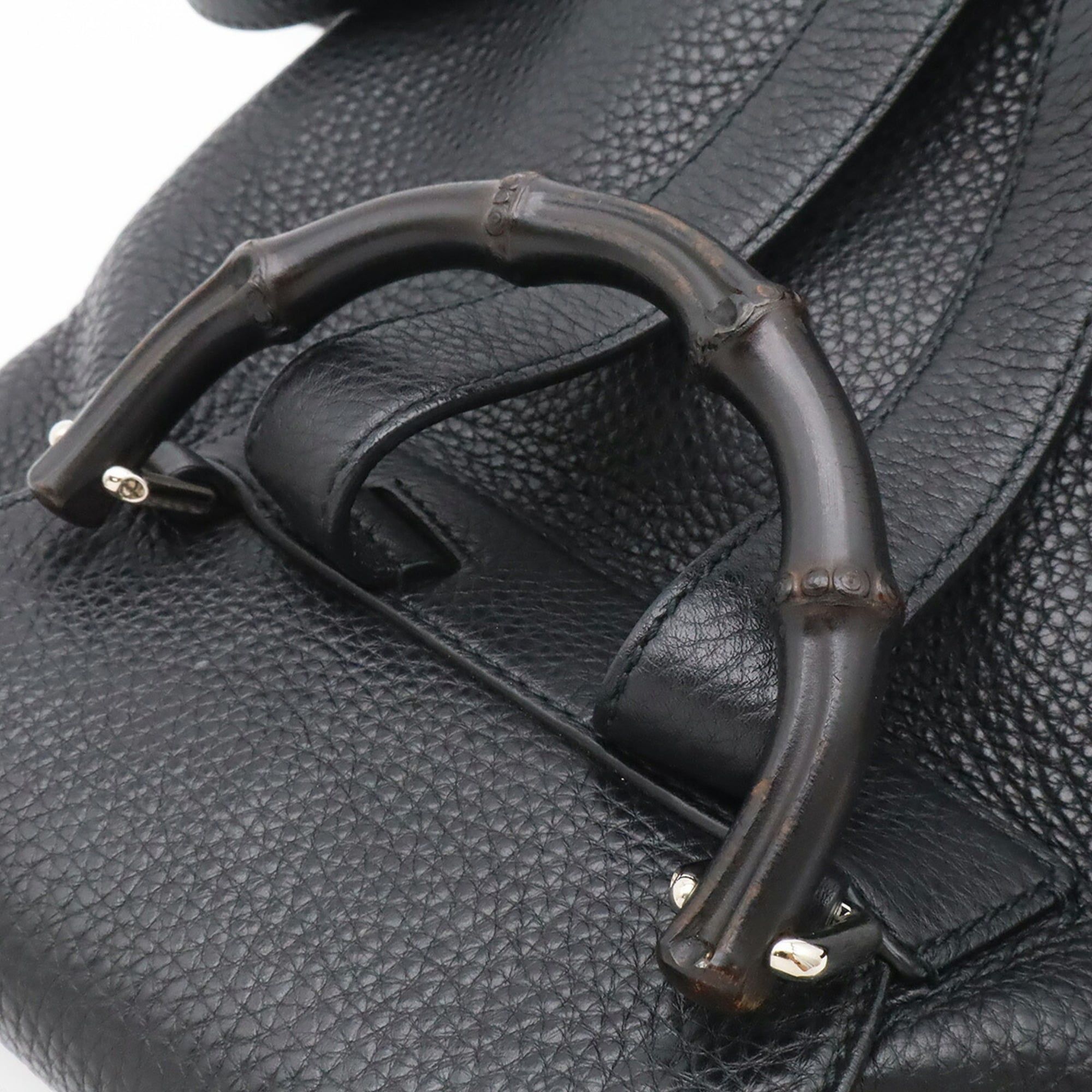 Bamboo Leather Backpack Shoulder Bag (Pre-Owned) - Gucci - Modalova