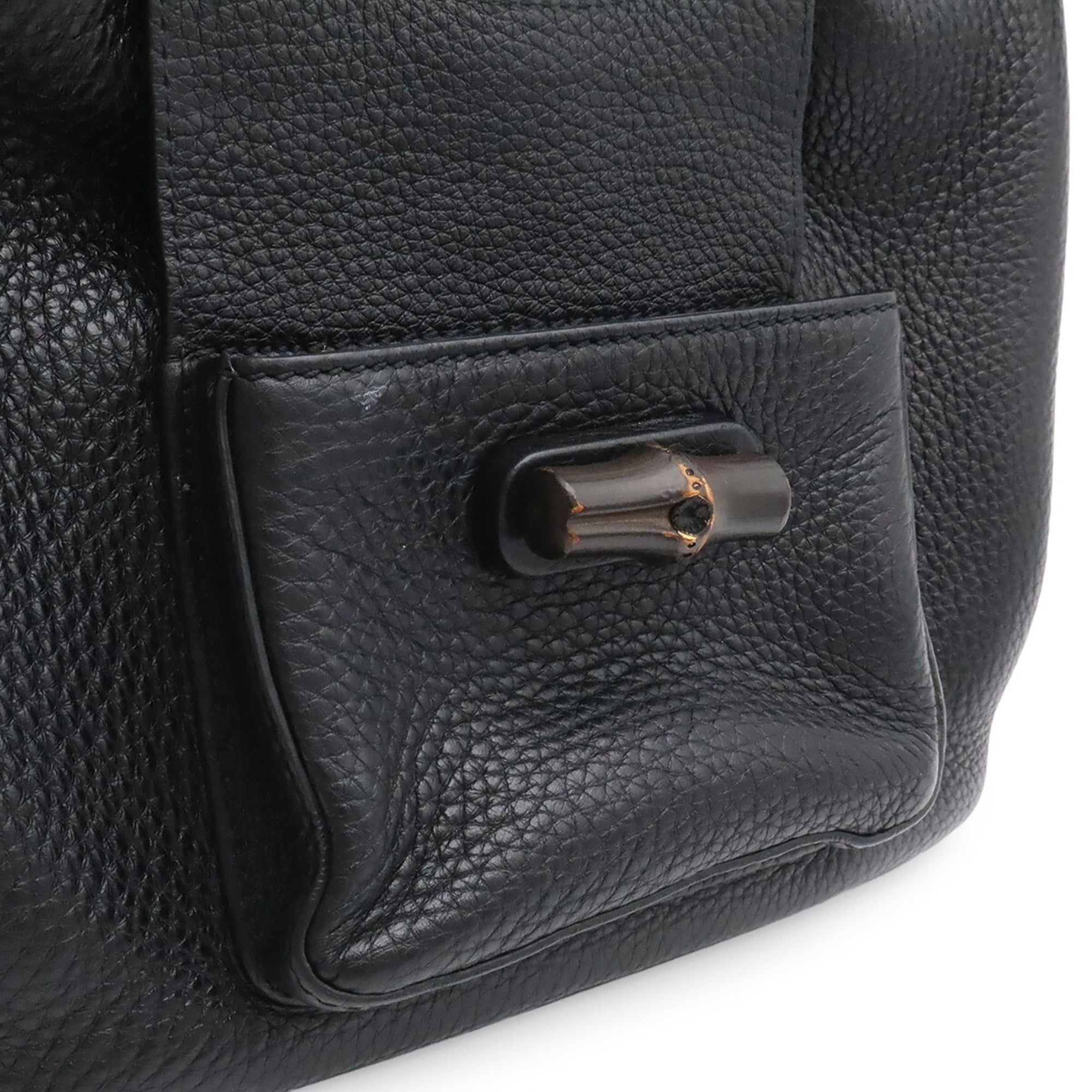 Bamboo Leather Backpack Shoulder Bag (Pre-Owned) - Gucci - Modalova