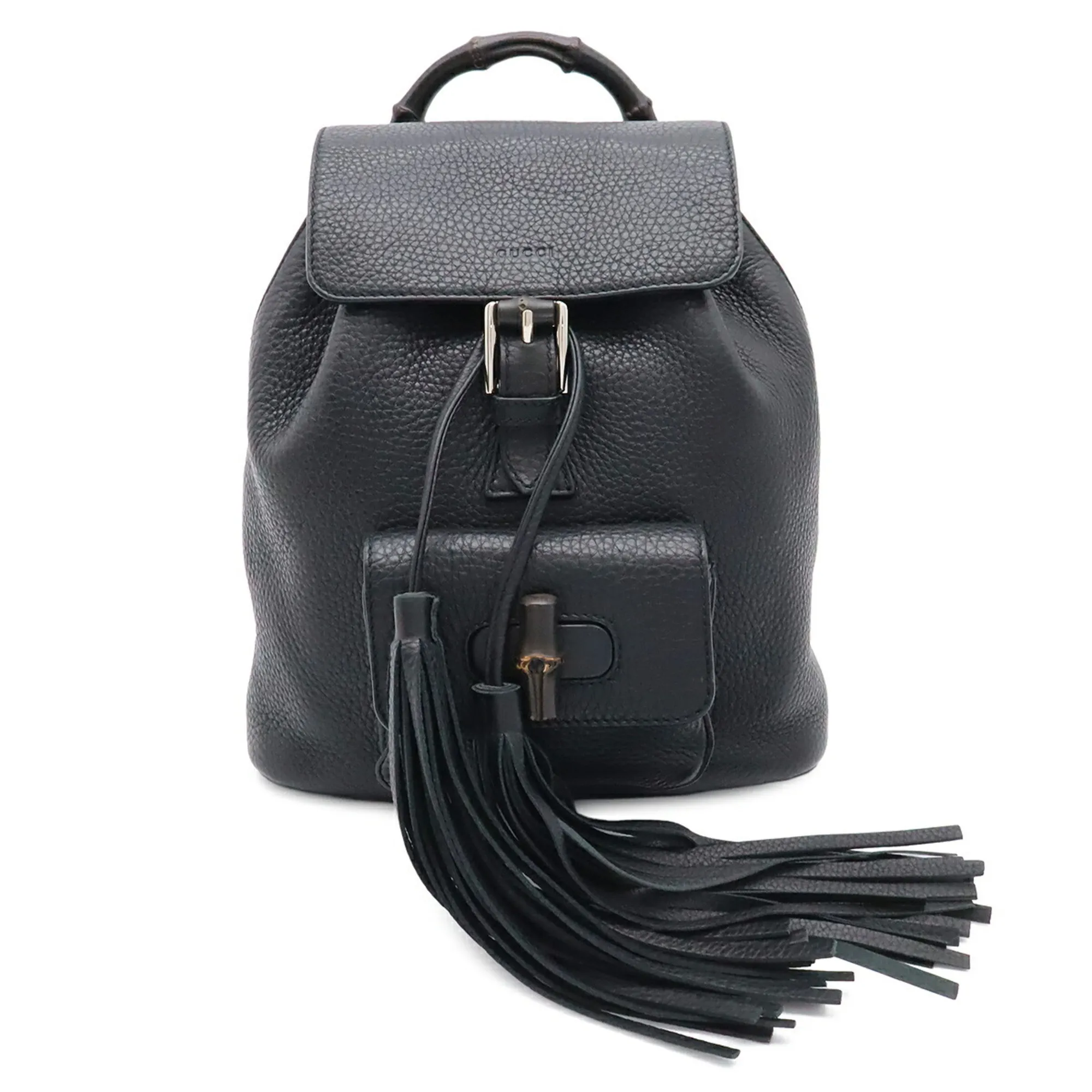 Bamboo Leather Backpack Shoulder Bag (Pre-Owned) - Gucci - Modalova
