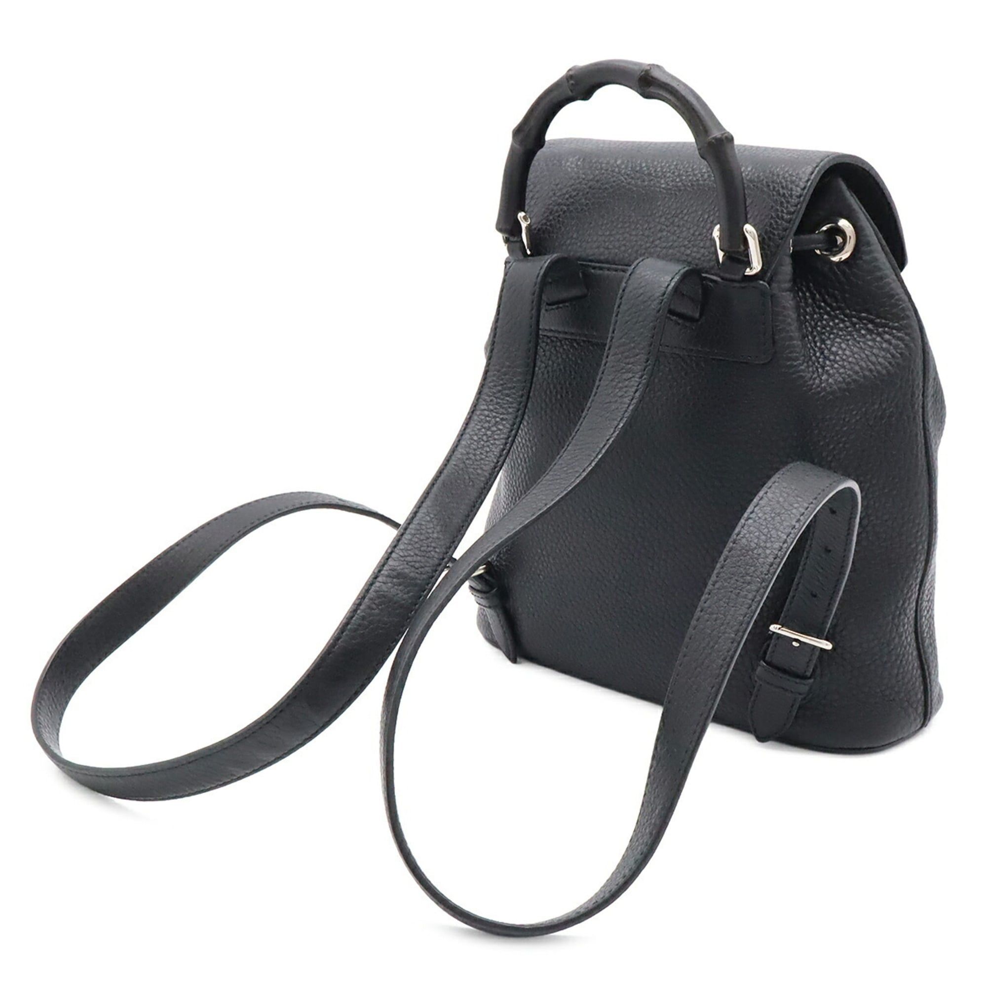 Bamboo Leather Backpack Shoulder Bag (Pre-Owned) - Gucci - Modalova
