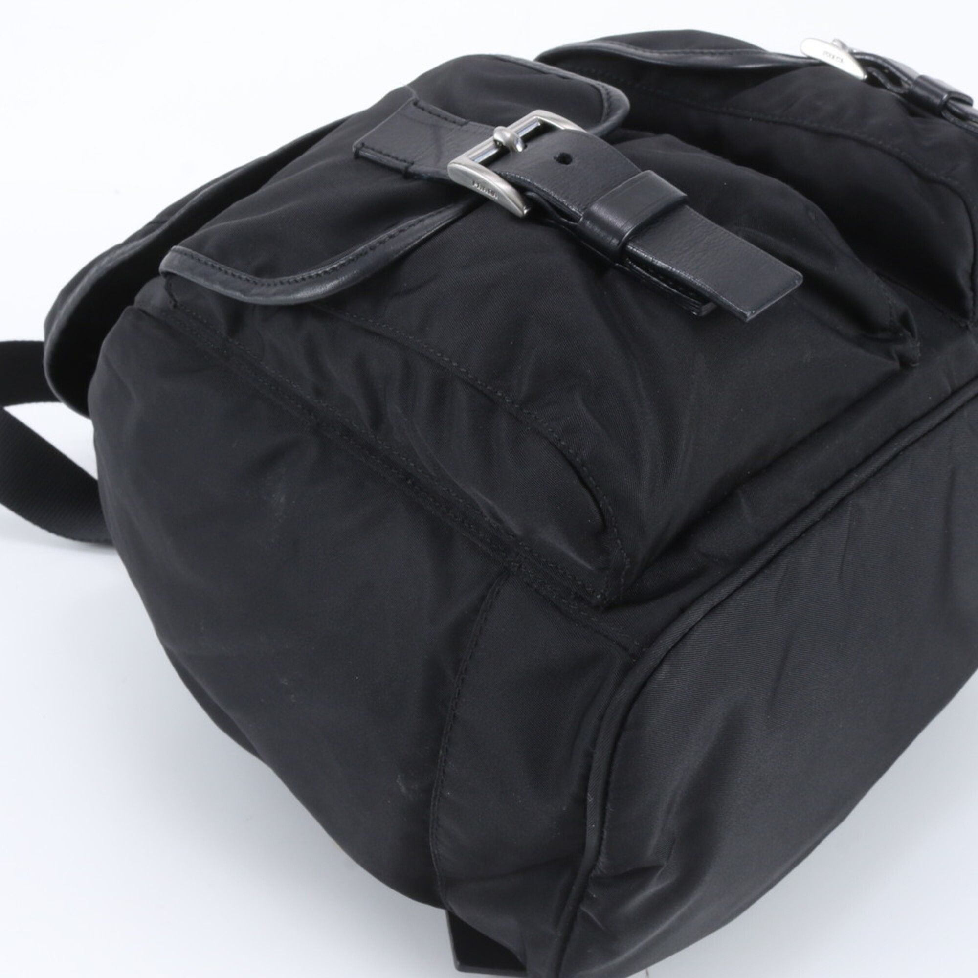 Leather Nylon Backpack (Pre-Owned) - Prada - Modalova
