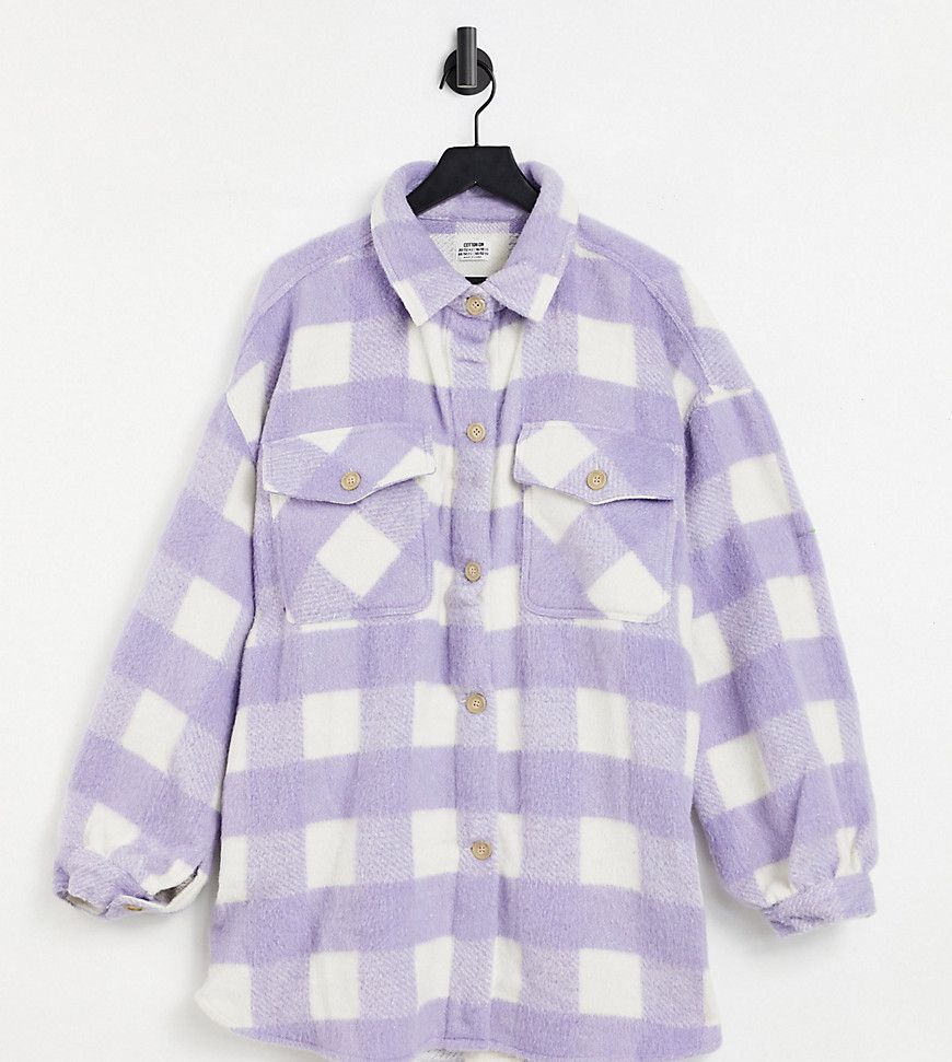 Cotton On Curve - Camicia giacca lilla - Cotton:On - Modalova