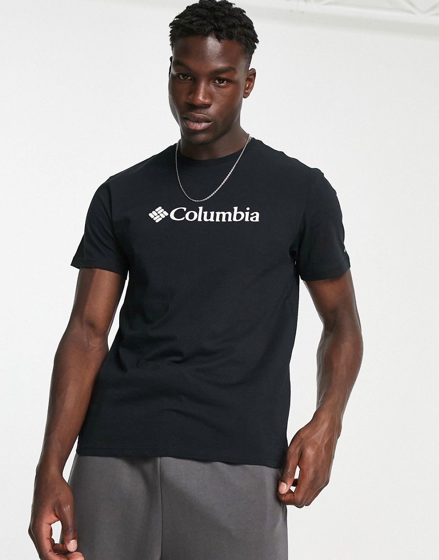 CSC - T-shirt nera con logo grande - Columbia - Modalova