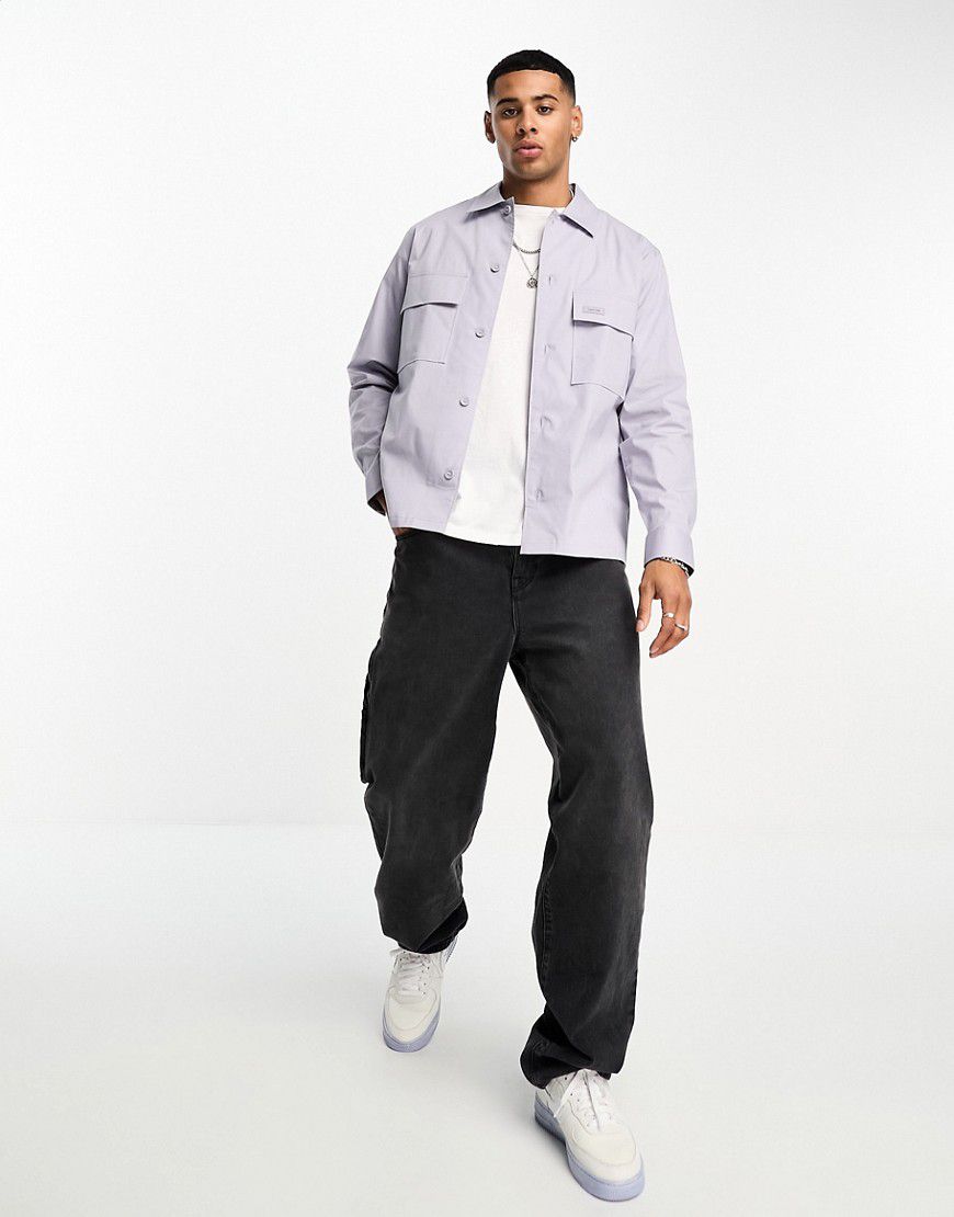 Camicia in popeline a maniche lunghe - Calvin Klein - Modalova