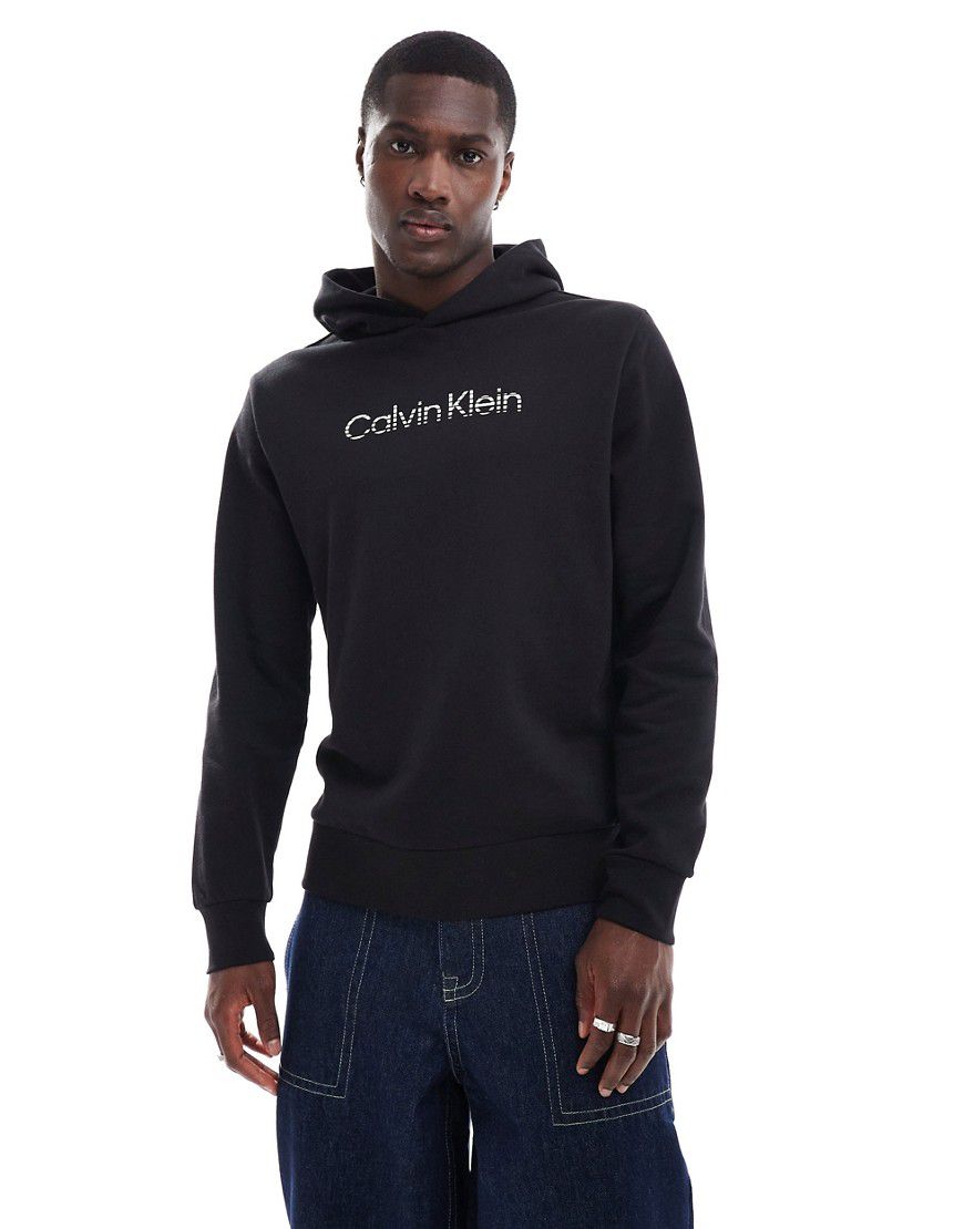 Degrade - Felpa con cappuccio nera con logo - Calvin Klein - Modalova