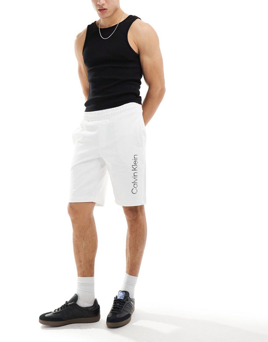 Degrade - Pantaloncini in jersey bianchi con logo - Calvin Klein - Modalova