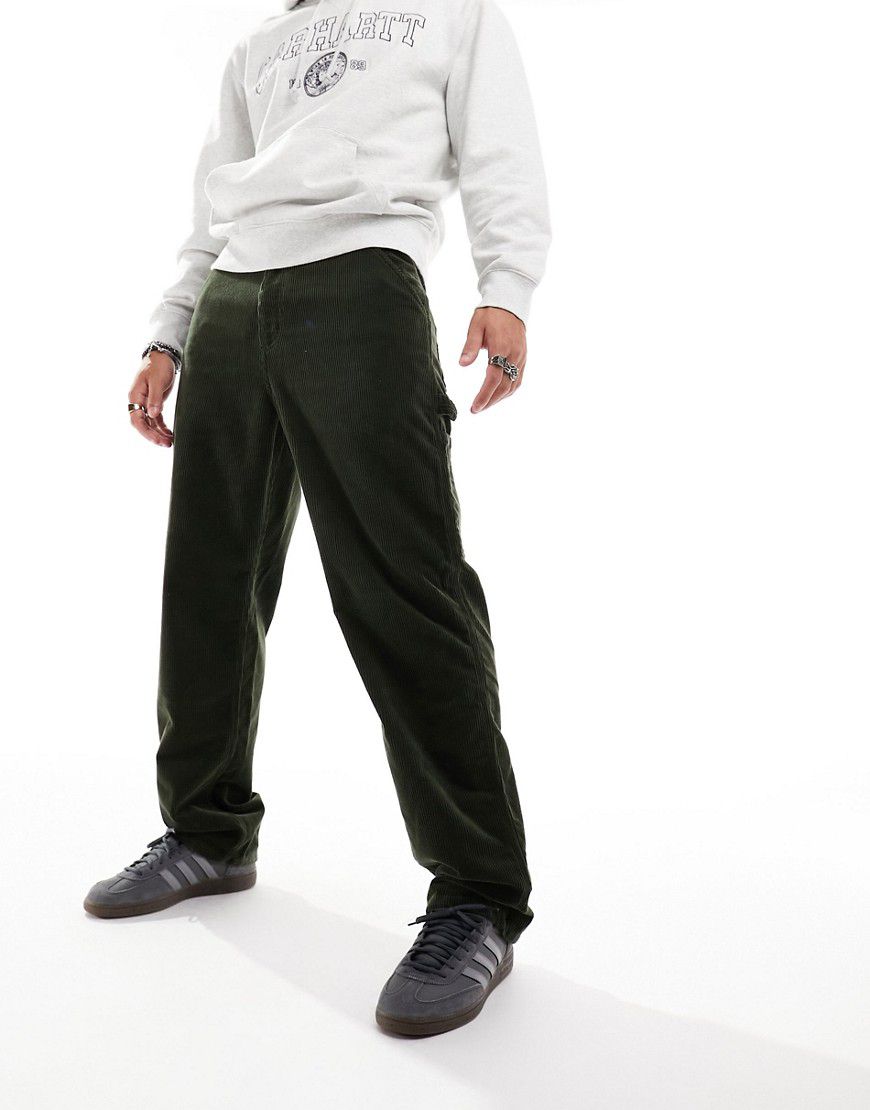 Pantaloni dritti comodi in velluto a coste verdi - Carhartt WIP - Modalova