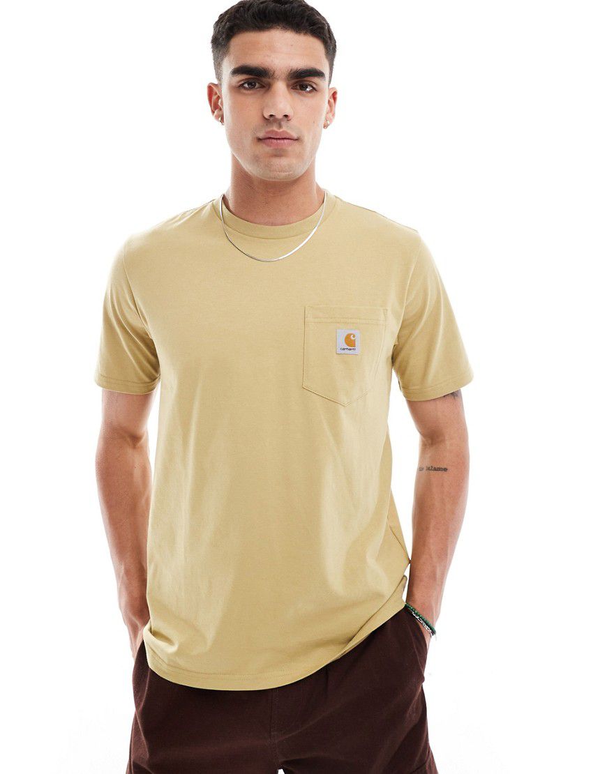 T-shirt beige con tasca - Carhartt WIP - Modalova