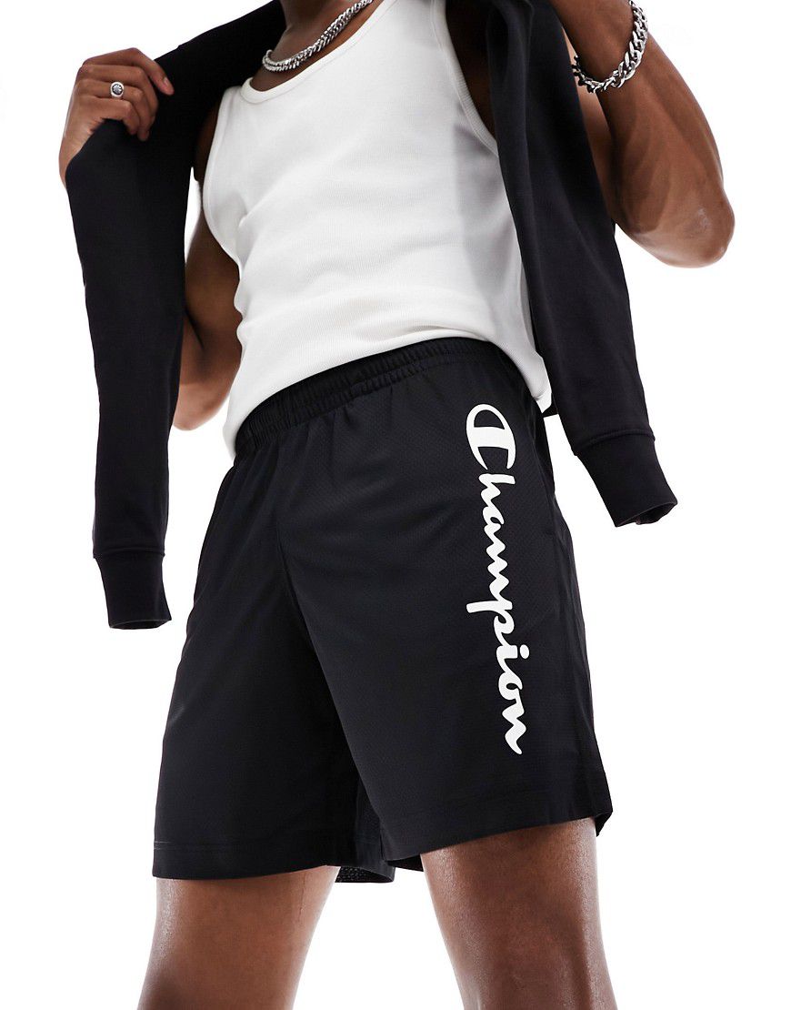 Athletic - Pantaloncini neri con logo sulla gamba - Champion - Modalova