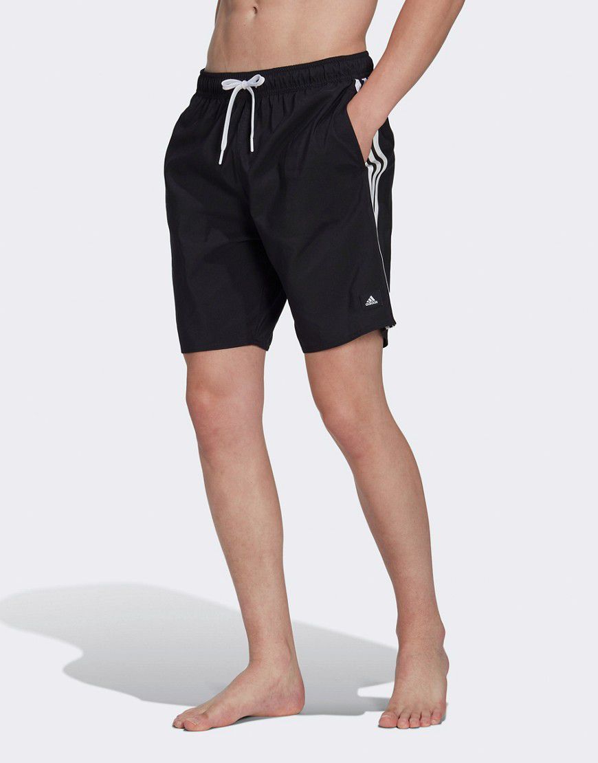 Adidas - CLX - Pantaloncini da bagno neri con 3 strisce - adidas performance - Modalova