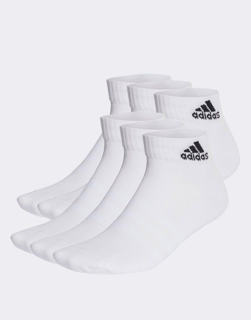 Sportswear - Confezione da 6 paia di calzini ammortizzati alla caviglia bianchi - adidas performance - Modalova