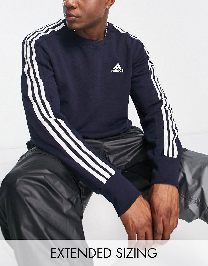 Adidas - Sportswear Essentials - Felpa navy con 3 strisce - adidas performance - Modalova