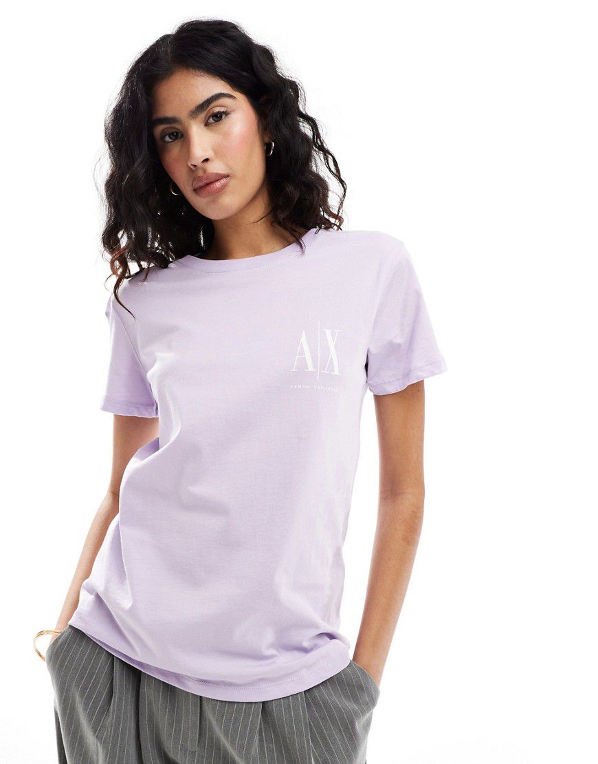T-shirt vestibilità classica color cielo - Armani Exchange - Modalova