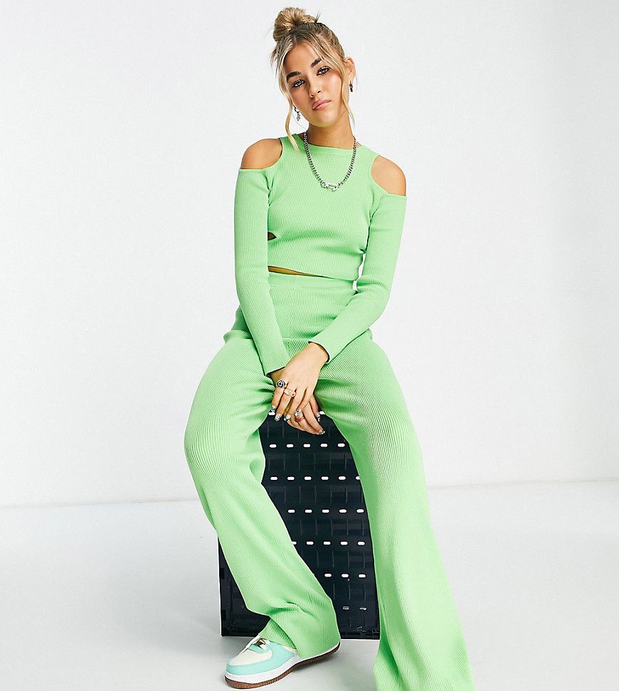 Pantaloni in maglia verde in coordinato - AsYou - Modalova