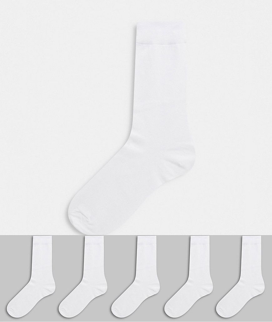 Confezione da 5 calzini bianchi - Risparmia - ASOS DESIGN - Modalova