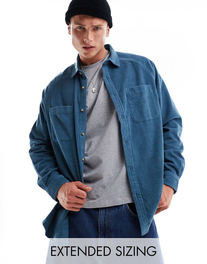 Camicia oversize con maniche raglan anni '90 - ASOS DESIGN - Modalova