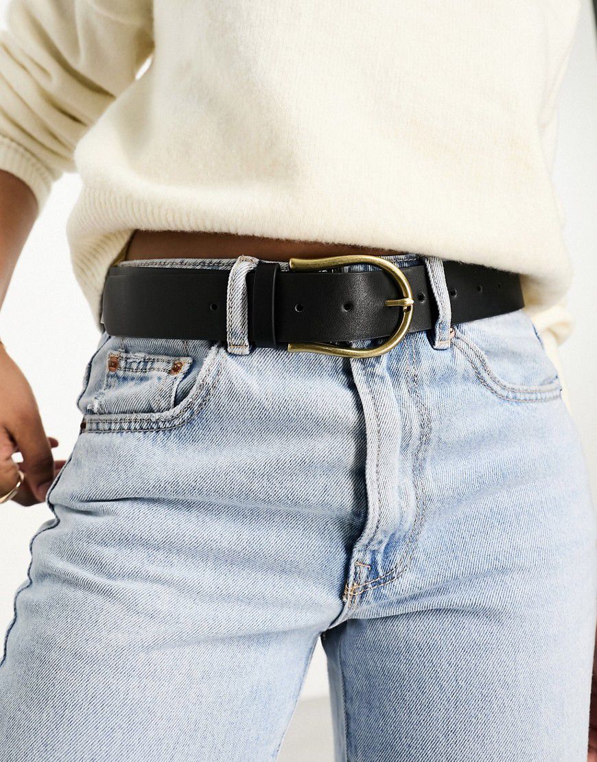 Cintura per jeans da vita e fianchi con fibbia a mezza luna - ASOS DESIGN - Modalova