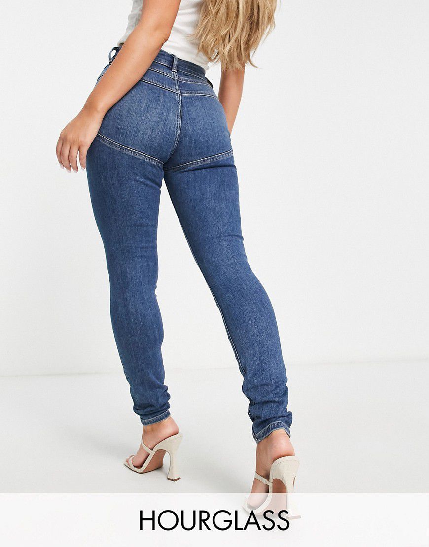 Jeans skinny modellanti elasticizzati scuro - ASOS DESIGN - Modalova
