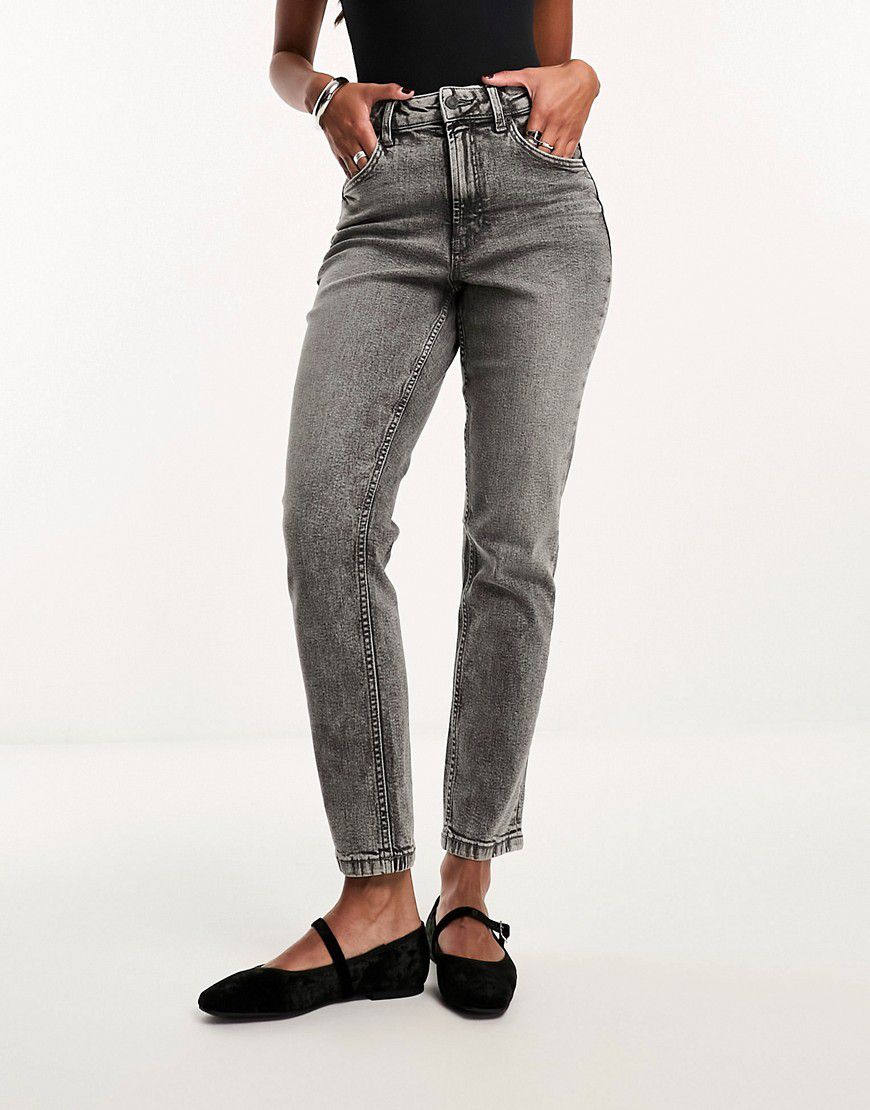 Mom jeans grigi slim - ASOS DESIGN - Modalova