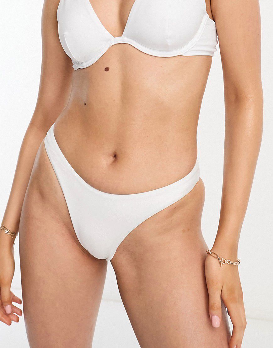 Mix and Match - Slip bikini brasiliano sgambato con arricciatura sul retro - ASOS DESIGN - Modalova