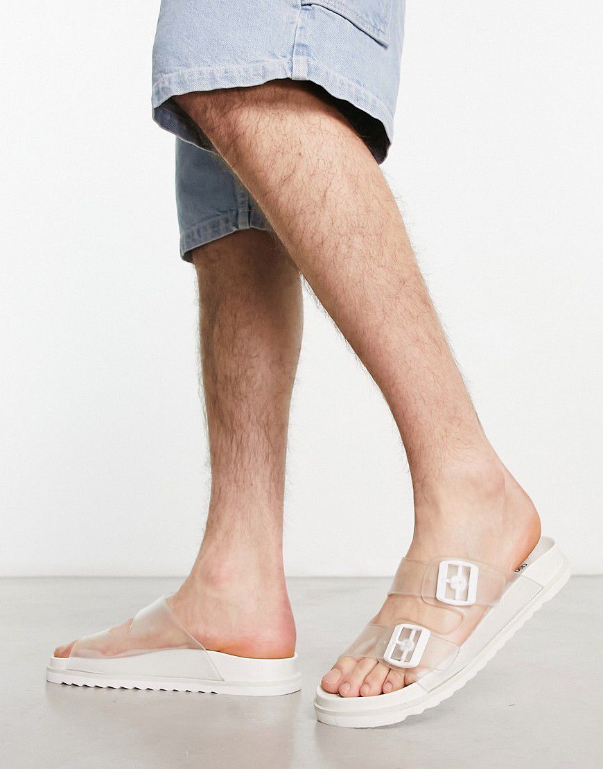 Sandali con doppia fascetta trasparente - ASOS DESIGN - Modalova