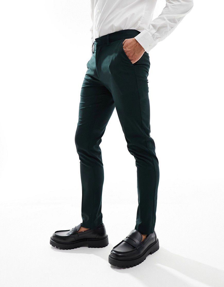 Pantaloni da abito skinny color bosco - ASOS DESIGN - Modalova