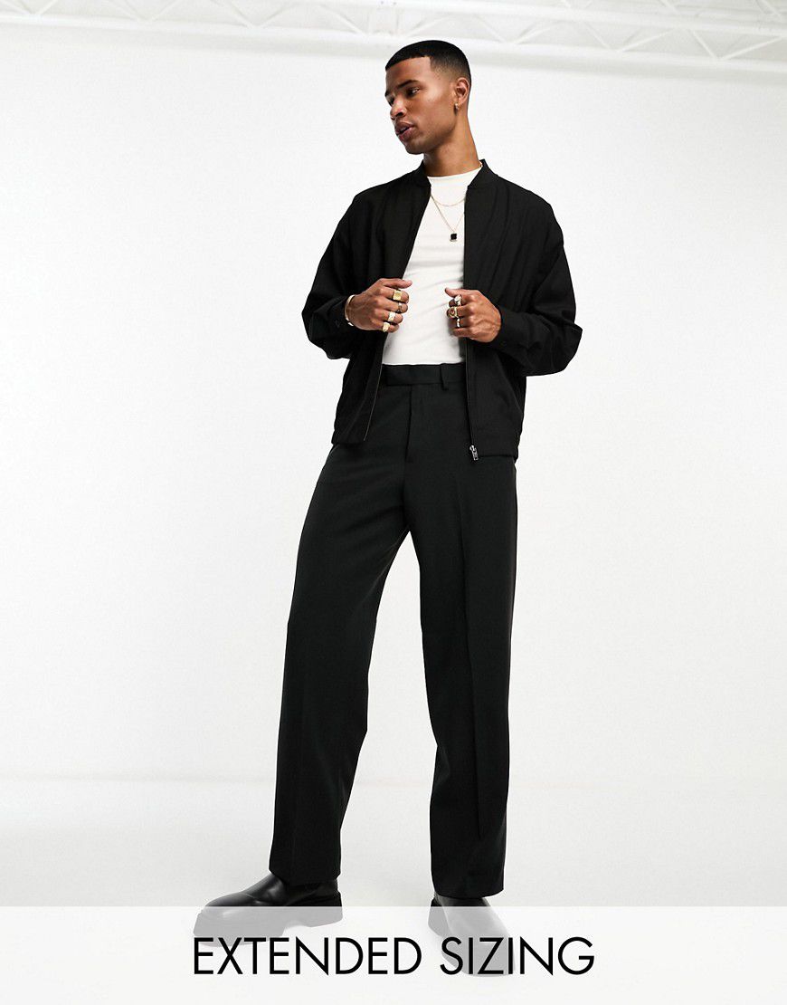 Pantaloni eleganti con fondo ampio neri - ASOS DESIGN - Modalova
