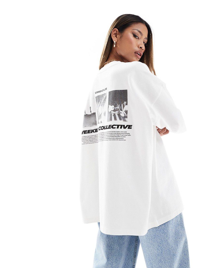ASOS DESIGN Weekend Collective - T-shirt oversize con stampa grafica "Summer of Life" - ASOS WEEKEND COLLECTIVE - Modalova