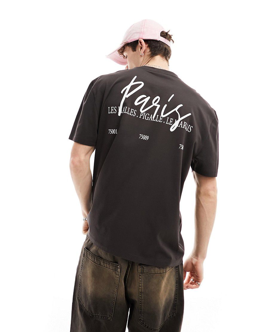 T-shirt comoda con stampa "Paris" sul retro - ASOS DESIGN - Modalova
