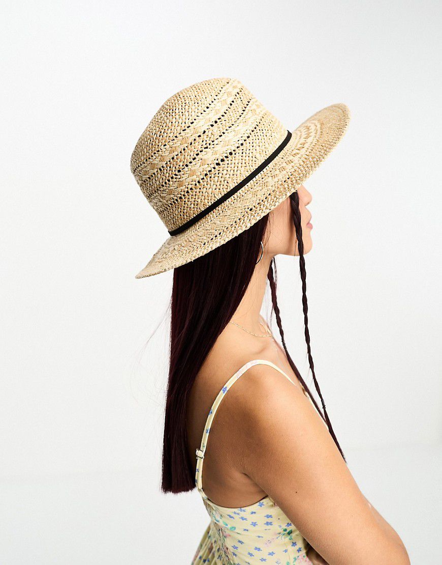 Cappello fedora con design intrecciato in tonalità naturale - Boardmans - Modalova