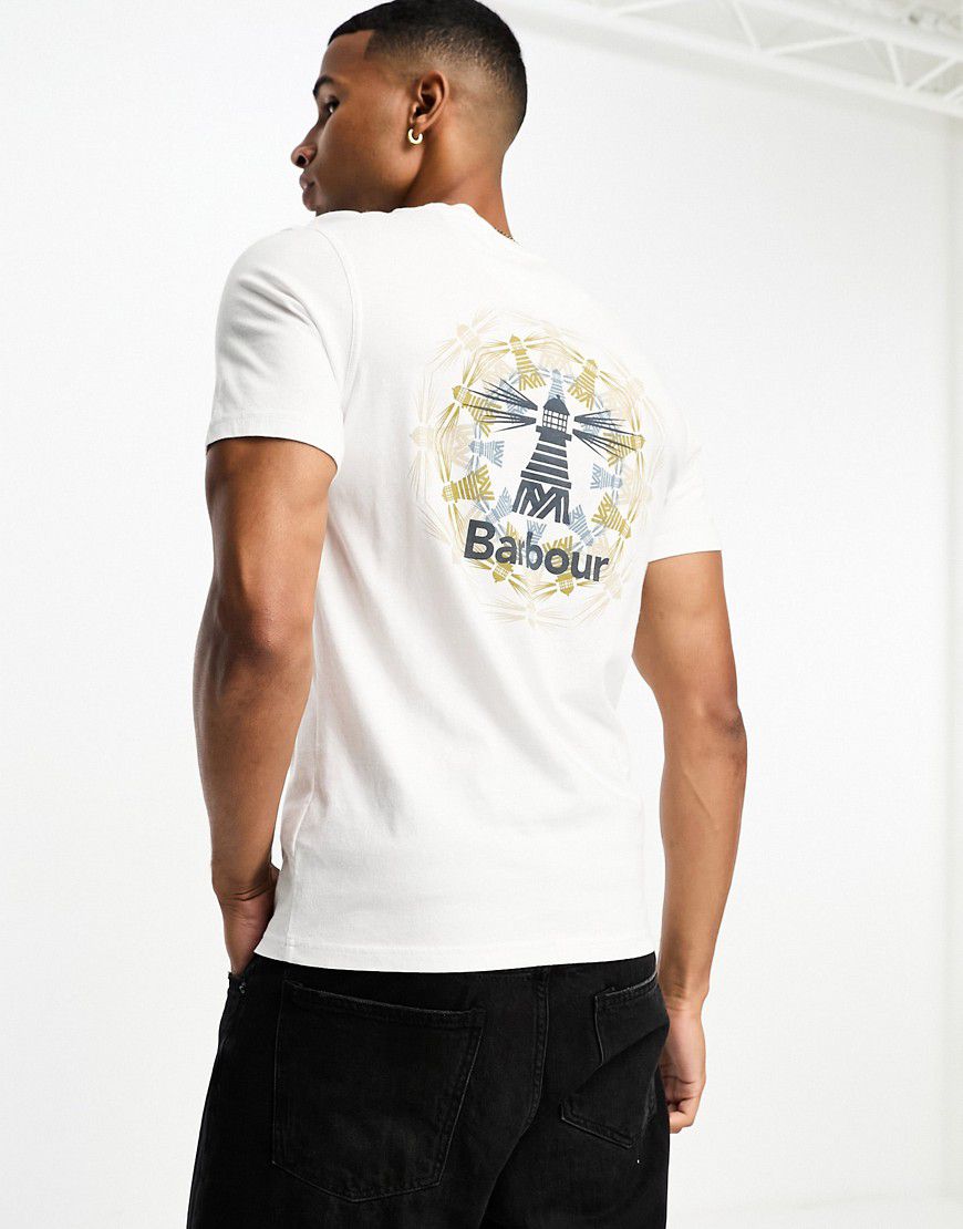 Brathay - T-shirt bianca con stampa grafica sul retro - Barbour Beacon - Modalova