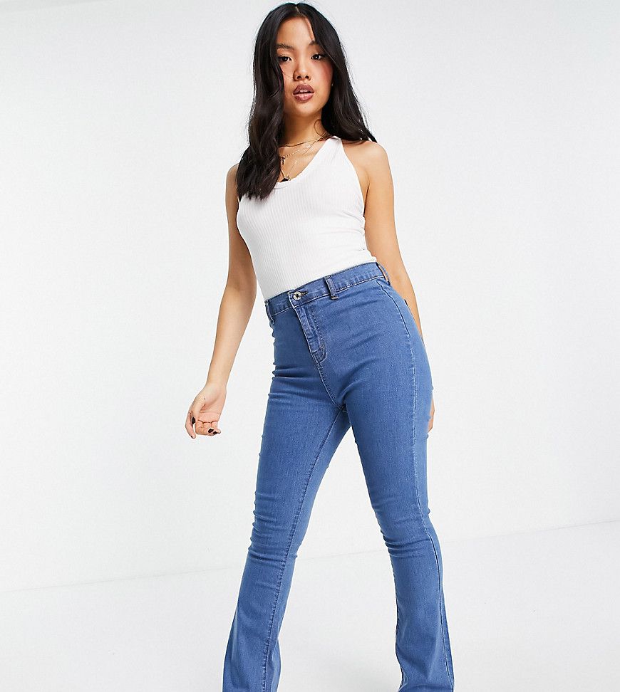 Petite - Bianca - Jeans a zampa stile disco a vita alta medio - Don't Think Twice - Modalova