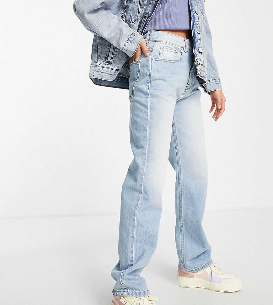 Petite - Jeans dritti a vita alta stile anni '90 - Don't Think Twice - Modalova