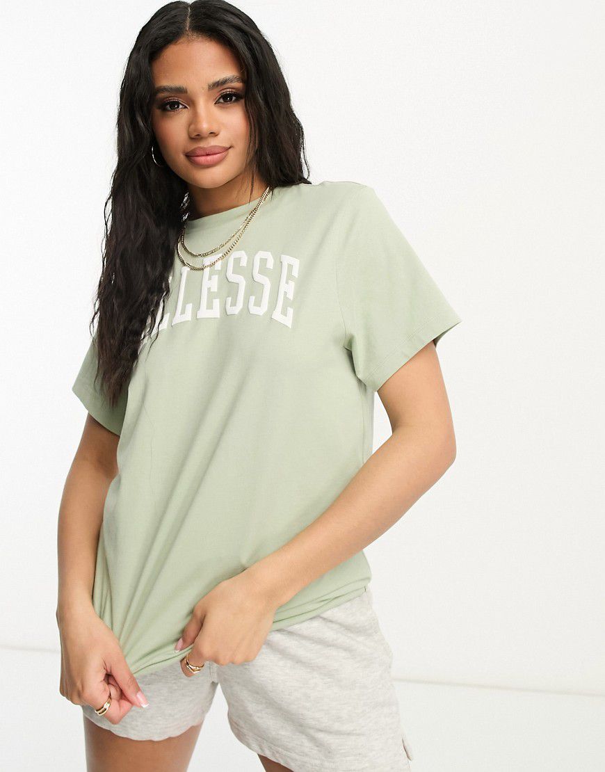 Tressa - T-shirt chiaro con logo stile college - ellesse - Modalova
