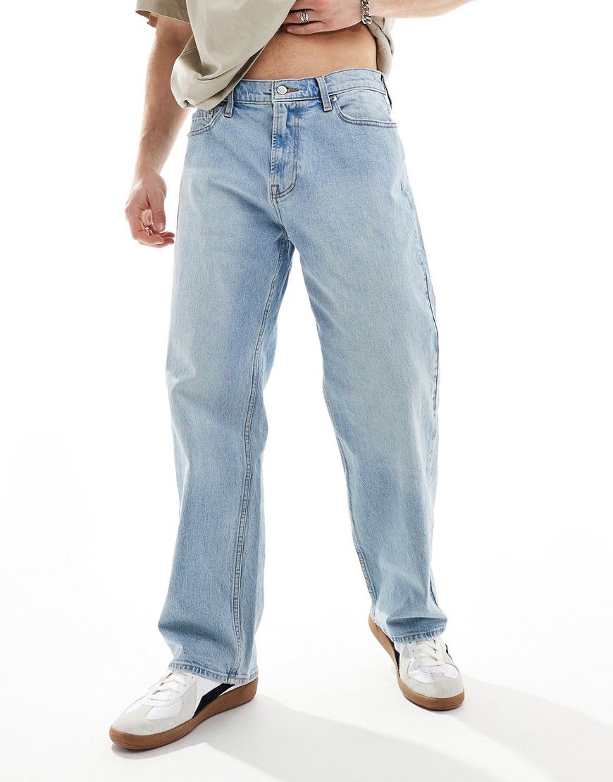 Jeans larghi lavaggio chiaro - Hollister - Modalova