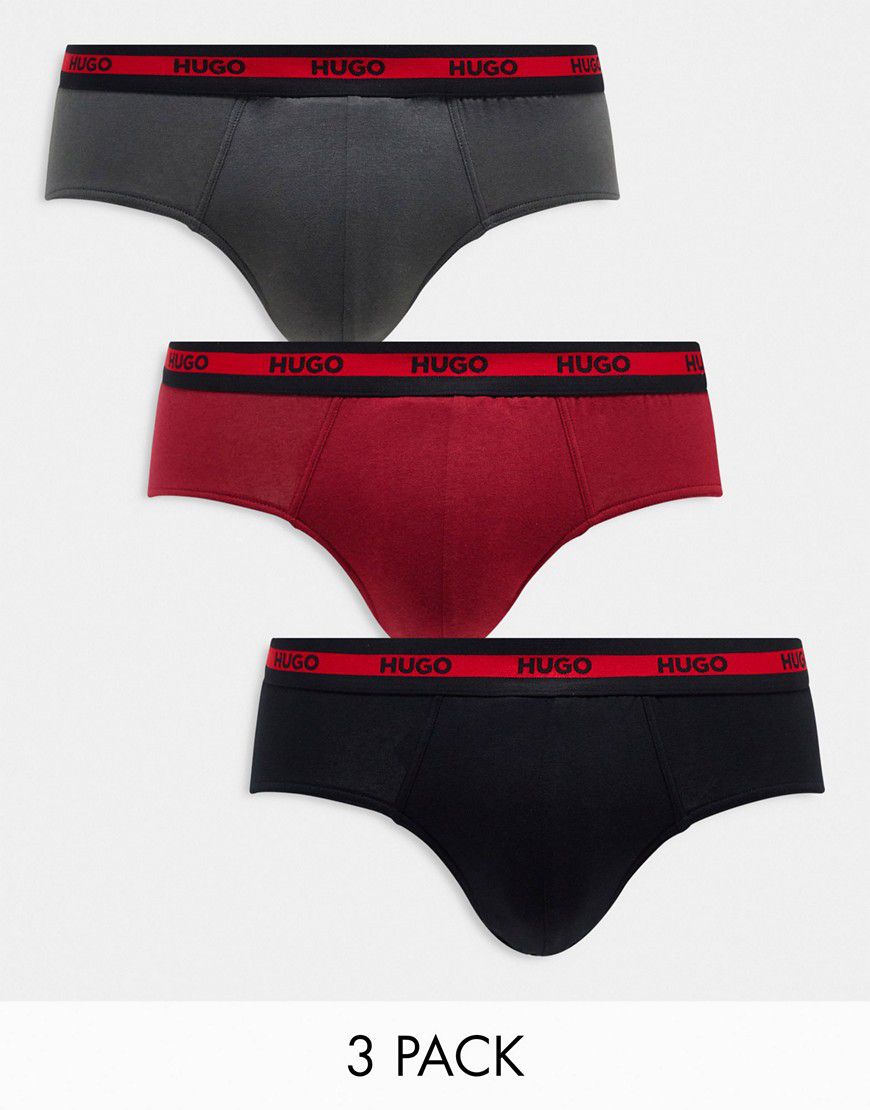 Hugo - Bodywear - Confezione da 3 slip a vita bassa - Hugo Red - Modalova