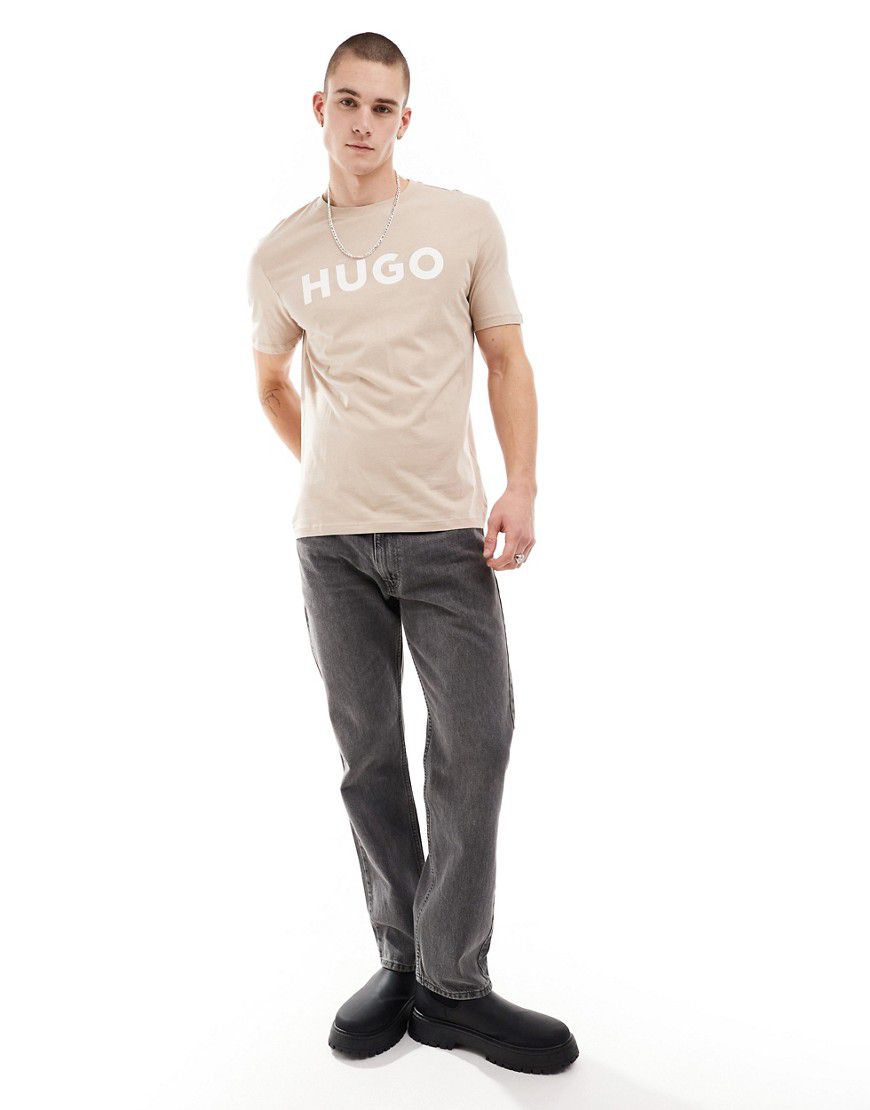HUGO - Dulivio - T-shirt unisex comoda beige - Hugo Red - Modalova