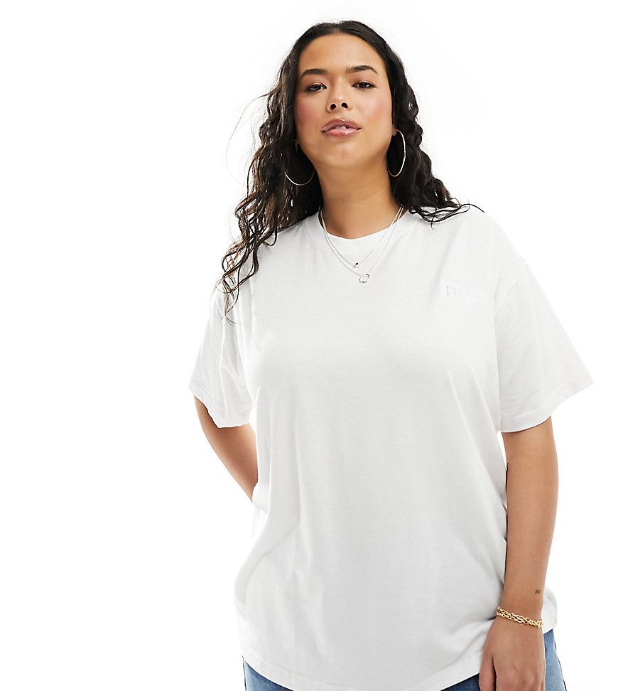 T-shirt bianca con logo ricamato - In The Style Plus - Modalova