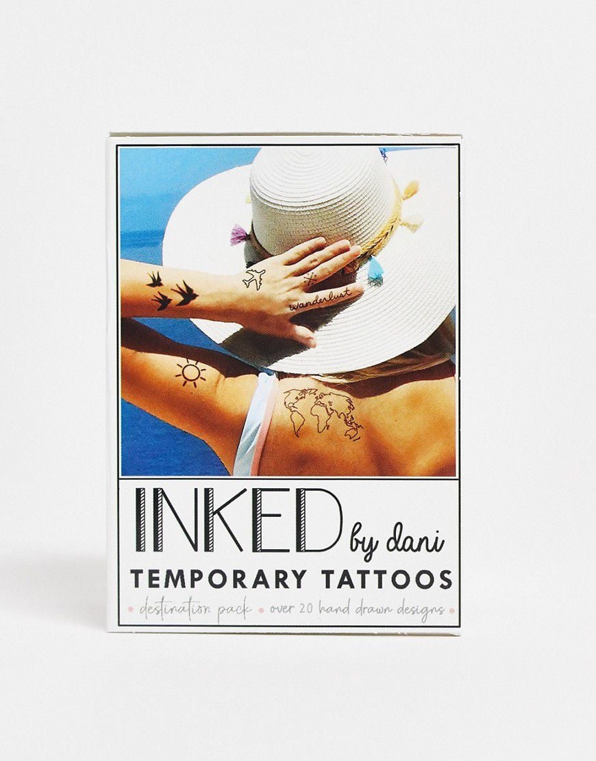 Destination - Confezione di tatuaggi temporanei - INKED by Dani - Modalova