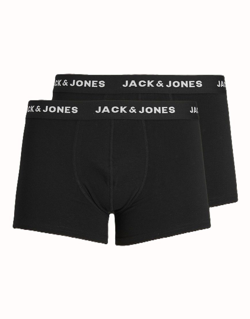 Confezione da 2 boxer aderenti neri - Jack & Jones - Modalova