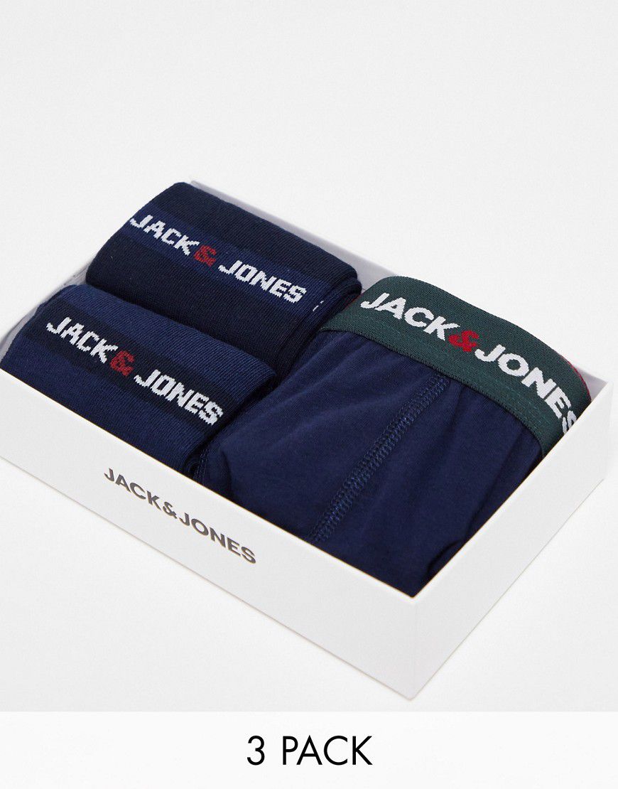 Confezione regalo natalizia con boxer e calzini con logo - Jack & Jones - Modalova