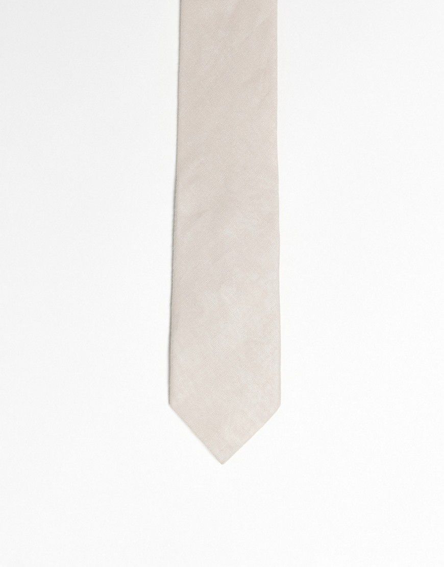 Cravatta in lino beige - Jack & Jones - Modalova