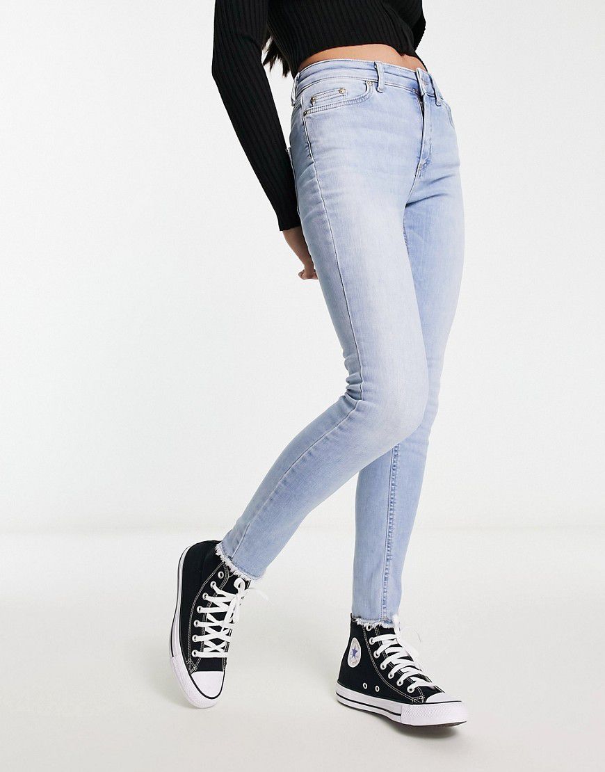 Blush - Jeans skinny azzurri con fondo sfrangiato - ONLY - Modalova