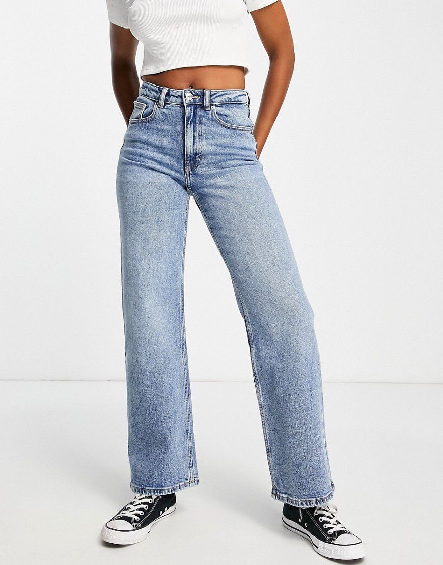 Juicy - Jeans a vita bassa con fondo ampio lavaggio medio - ONLY - Modalova