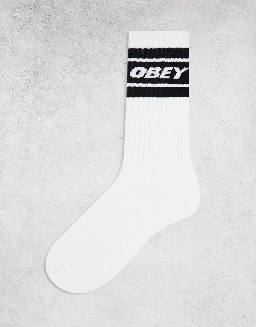Calzini bianchi e neri con logo - Obey - Modalova